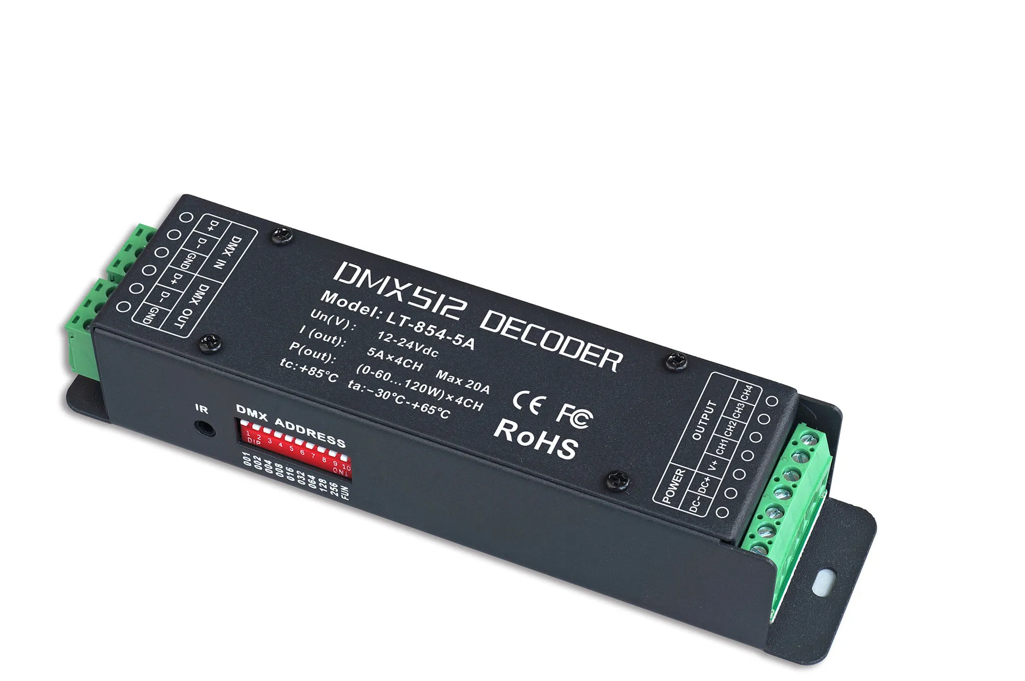 4 Channel CV DMX Decoder 12/24V DC